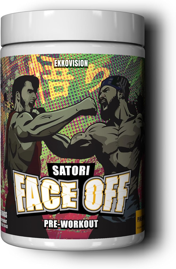 Ekkovision 전 운동 Satori 얼굴 Tingle, 파인애플 풍미, 남자를 위한 Preworkout, 전 운동 분말, 에너지, 초점, 체육관을 위한 성과 지원, Weightlifting, 달리는, 훈련, 40의 서빙