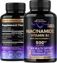 Niacinamide 500 mg - 비타민 B3 홍조 자유로운 모양 Niacinamide 보충교재 - 건강한 명확한 피부 & 산화 방지제 지원 - 아연과 비타민 C - 실험실에 의하여 시험되는, Vegan & NON-GMO - 미국에서 만드는 - 120의 캡슐