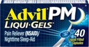 Advil PM Pain Reliever 및 야간 수면 보조, 통증 완화 및 수면 보조를위한 Diphenhydramine 시트 레이트 - 40 코팅 캡