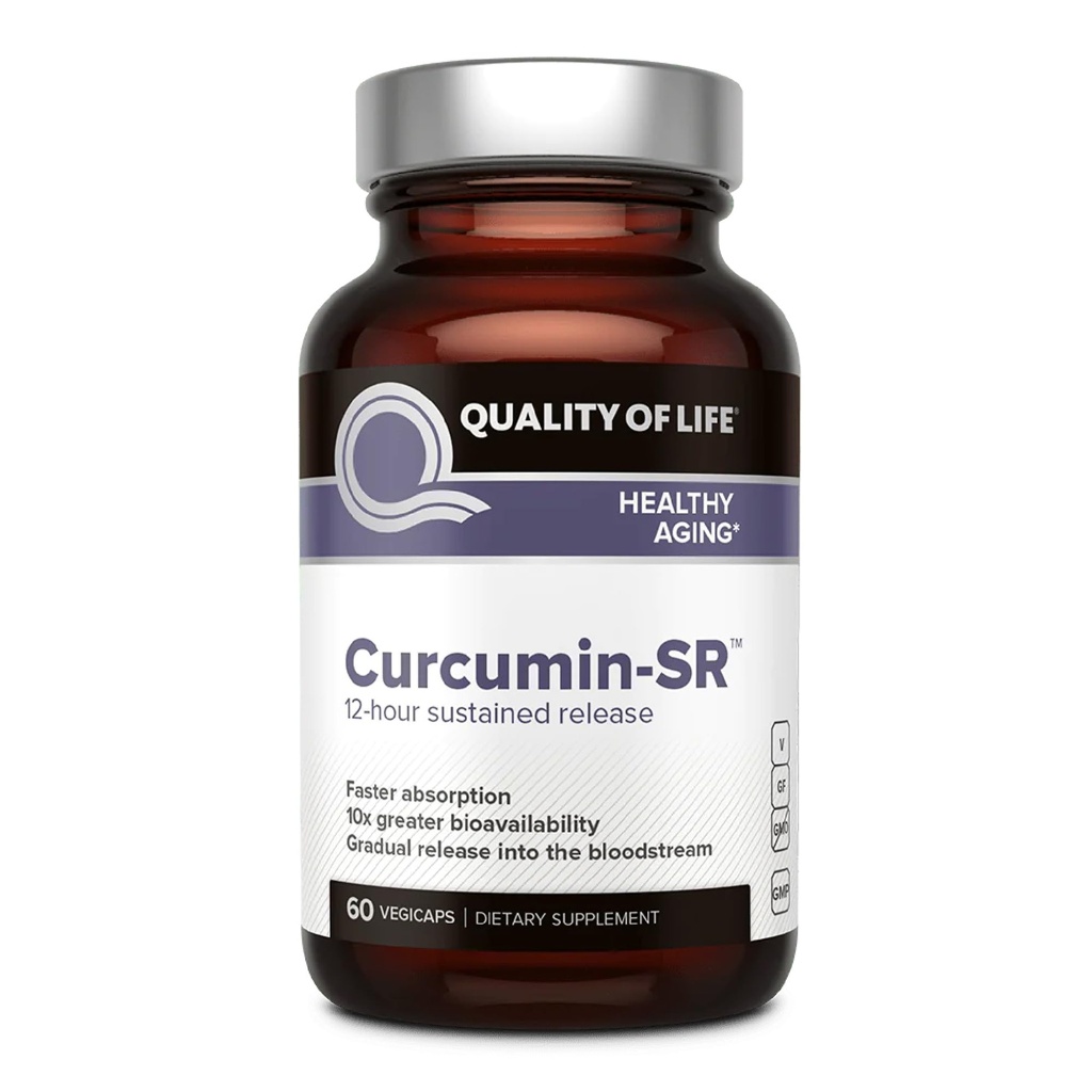 삶의 질 Curcumin-SR - 건강한 노화, 염증 지원 - 60 Vegicaps