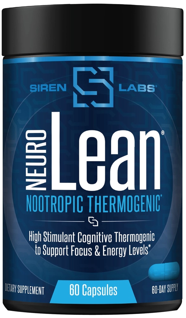 Siren Labs Neuro Lean는 건강, 물 손실, 에너지 및 초점 - 60의 캡슐을 위한 열원을 집중했습니다