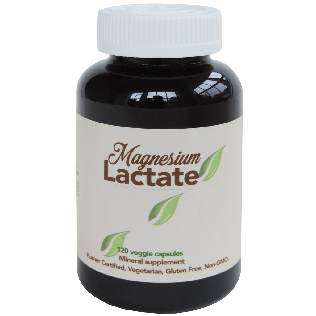 마그네슘 젖산염 500 mg, 작은 채식 캡슐에 약간 쉬운 120. Gluten 무료. 의사 공식화. 높게 bioavailable 정립. 높은 흡수. 미국에서 만든.