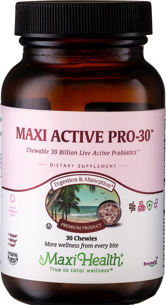 Maxi 활동적인 Pro-30TM Chewable 정제 아이들 친절한 거품 껌 풍미