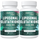 8-in-1 Liposomal 글루타티온 2400 MG의 높은 흡수 산화 방지제 공식 – Hyaluronic 산과 더불어, 알파 Lipoic 산, Resveratrol - 피부, 간결 Detox & 면역 체계, 120 Softgels