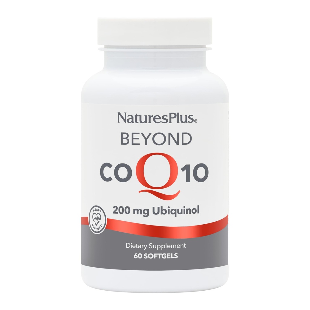 NaturesPlus Beyond CoQ10-200 mg Ubiquinol - 60 Easy to Swallow Softgels - 높은 Potency, 높은 흡수 보충교재, 승진 심장 건강, 산화 방지제 - 60의 서빙
