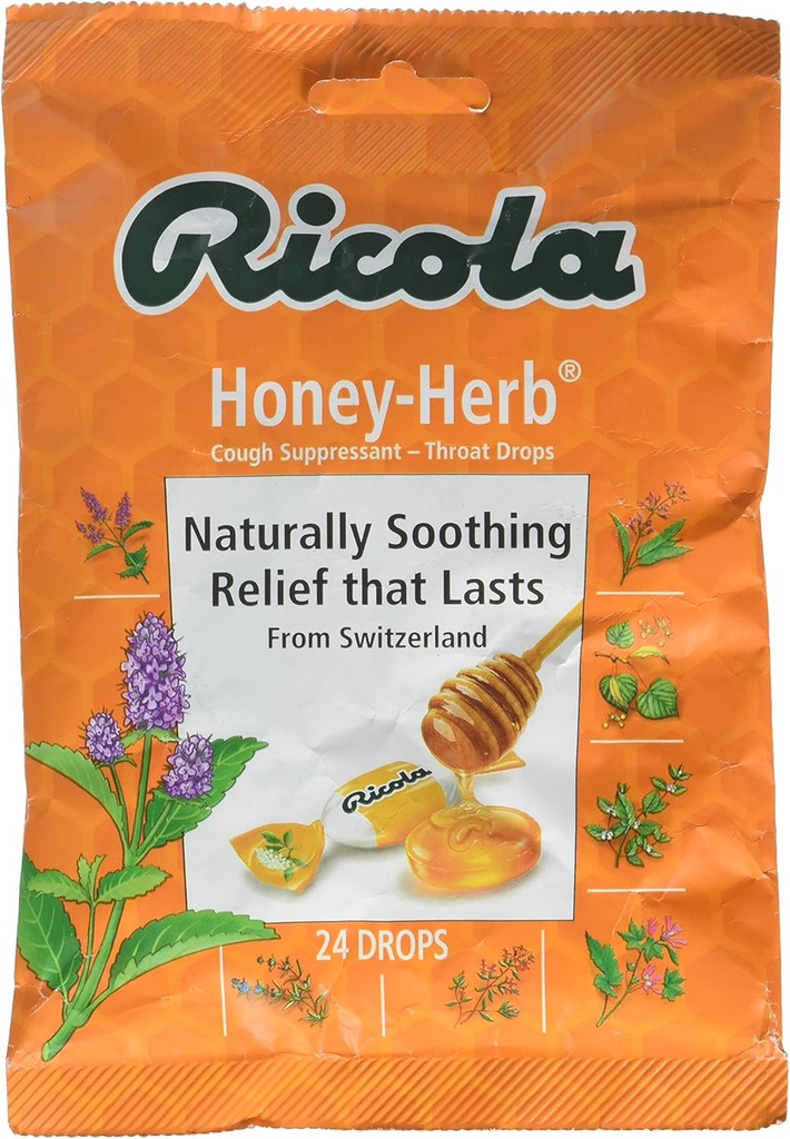 Ricola 자연 꿀 허브 24 드롭