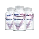 연구 검증된 Resveratrol - 98% Trans-Resveratrol 1000 mg의 노화 방지 지원 - 병 당 60의 캡슐 - 3개의 병