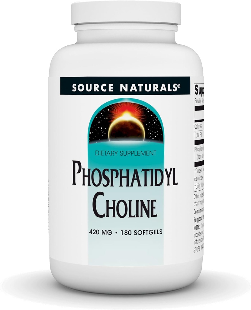 Source Naturals Phosphatidyl Choline, Lecithin 420 mg 다이어트 보충 - 180 Softgels