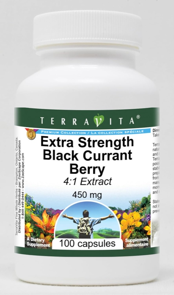 여분 힘 까만 제한 Berry 4:1 추출물 - 450 mg (100의 캡슐, ZIN: 514114) - 2 팩