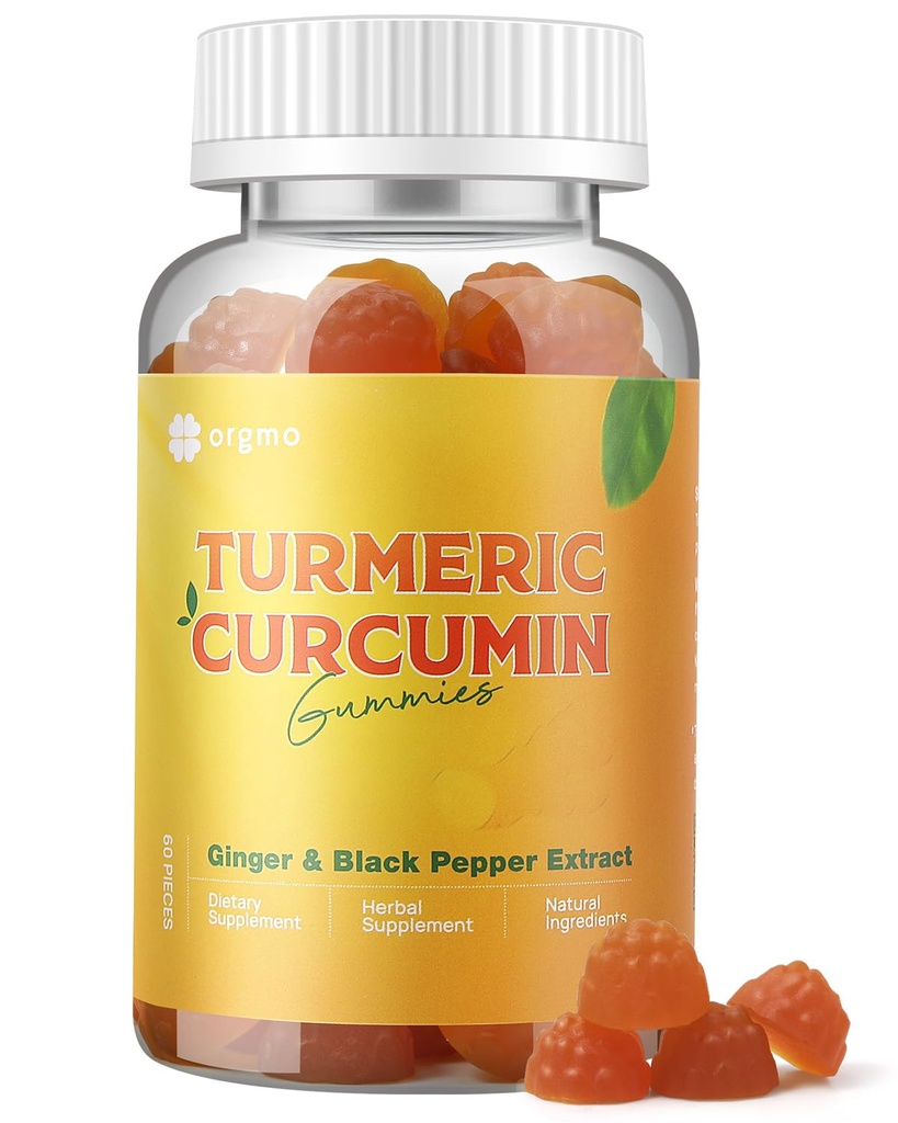 인화를위한 검은 후추와 심황 Gummies, 심황과 Ginger 보충 Immune 합동 지원, 설탕 무료 쿠르쿠민 생강 Gummies 성인 Vegan Non-GMO