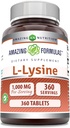 Amazing Formulas L-Lysine 1000 Mg | 360 정제 | 다이어트 보충교재