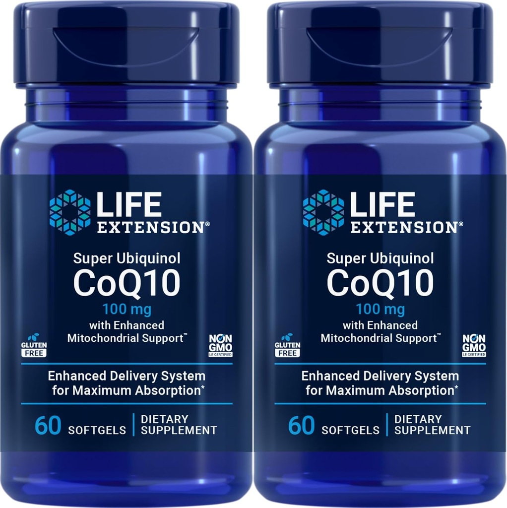 수명 연장 강화되는 Mitochondrial 지원 100 mg를 가진 최고 Ubiquinol CoQ10, 60 softgels (2의 포장)