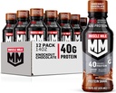 근육 우유 직업적인 진보된 영양 단백질 Shake, Knockout 초콜렛, 14 Fl Oz 병, 12 팩, 40g 단백질, 1g 설탕, 16 비타민 & 무기물, 6g 섬유, 운동 회복, 포장 May Vary