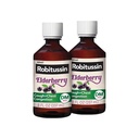 Robitussin 최대 강도 Elderberry Cough Plus Chest Congestion DM, 성인을위한 Cough Suppressant, 비 Drowsy 액체 기침 및 가슴 혼잡 완화 제공 - 2x8 Fl Oz