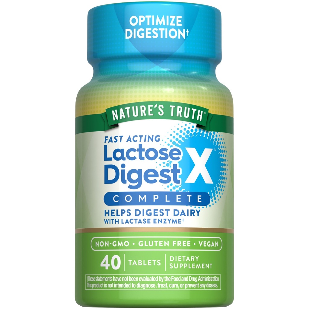 Nature's Truth Lactose Digest Pills Fast Acting | 성인용 | 루테아제 효소 | Vegan, Non-GMO & 글루텐 무료 보충