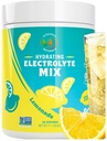 Electrolyte Powder – Zero Sugar Lemon Hydration Mix | 90 인분 | Keto, Vegan, Gluten-Free | 근육 회복, 에너지 및 면역 지원을위한 자연 전해질 | 여성용 전해질 음료