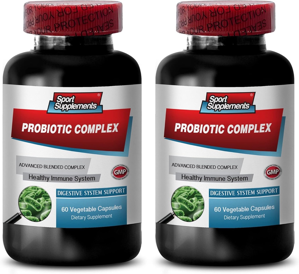 건강한 소화 - 소화 시스템에 대한 PROBIOTIC 고급 혼합 복합체 - Probiotic Bacillus, 소화 보충제, bifidobacterium lactis, probiotic 멀티 효소 소화 공식, 2B 120 캡