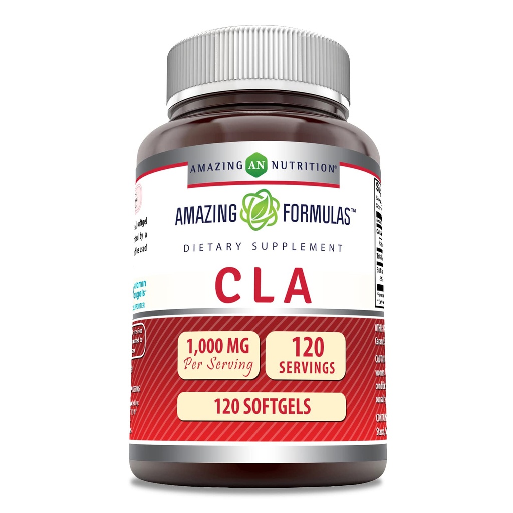 Amazing Formulas CLA Amino Acid Supplement | 1000 Mg per 서빙 | 소프트젤 | Non-GMO | 글루텐 프리 | 미국 (1 팩, 240 개)