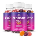 BeLive Probiotic Gummies - 소화 건강, 남성, 여성 및 아이 Probiotic 보충 교재, 설탕 무료 & Vegan - 블루 베리, 딸기 및 오렌지 | 3-Pack