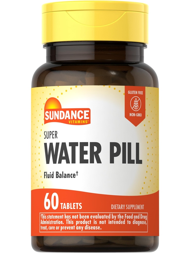 Sundance Water Pill | 60 정제 | 유체 밸런스 보충 | 채식, 비 GMO, 글루텐 프리 포뮬러