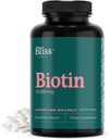 Biotin 10000mcg - 최대 힘 Biotin 보충교재 - 여성 & 남자를 위한 머리 피부와 못 비타민, 머리 성장 비타민 & 에너지 생산, 고약, 비 GMO, 360 소형 정제