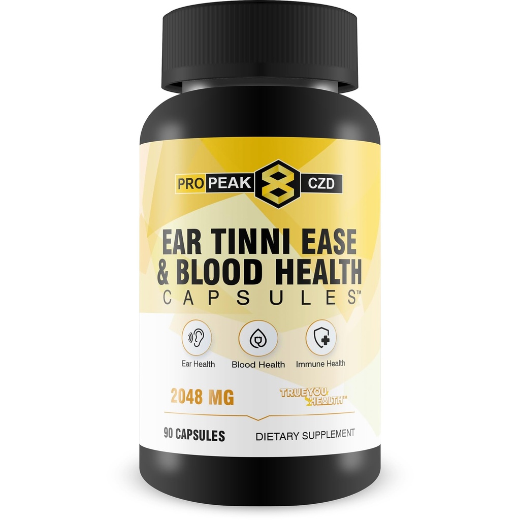 Natural Tinnitus Relief Ear Tinnie Ease Immune Boost - 링 귀 면역 지원 보충을위한 우리의 최고의 틴 니트 릴리프 - 혈액 부스터 - 귀 건강 - 면역 부스트 혈액 빌더 혈액 건강 알약