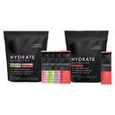 스포츠 연구 Hydrate Electrolytes 콤보 팩 - 설탕 무료 & 비타민, 미네랄 및 코코넛 물로 자연적으로 맛 - 하이드 록시드 - 32 패킷 - Cherry Pomegranate Dominant 풍미