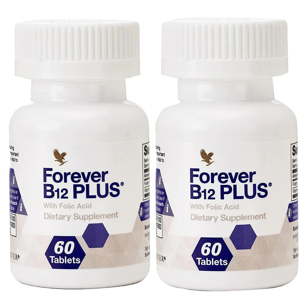 영원히 생활 - B12 Plus - 에너지, 면역 지원 및 적혈구 건강을위한 필수 B 비타민 - 채식주의, 글루텐 - 120 정제