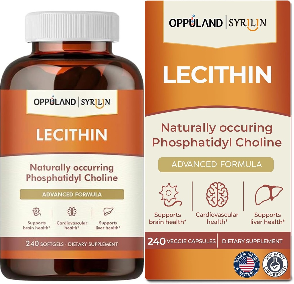 Lecithin-240 Softgels 지원 뇌 건강