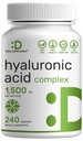 Deal Supplement Hyaluronic 산은 1500mg를 - MSM & 비타민 C와 더불어 240의 캡슐 – 순수한 95% | Non-GMO + 식물 근거한 HA – 건강한 합동, 뼈, 연결 조직 및 피부 Hydration 지원합니다