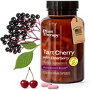 식물 치료 타트 체리 캡슐 Elderberry 제조 미국 4 개월 공급 지원 몸, 면역 체계 & 수면 사이클 여자 & 남자 120 채식 캡슐에 대 한 보충