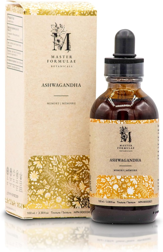 Master Formulae Ashwagandha Root Herbal Tincture 100ml | Extra Strength Extract | 100 % Natural | 높은 생체 이용 가능