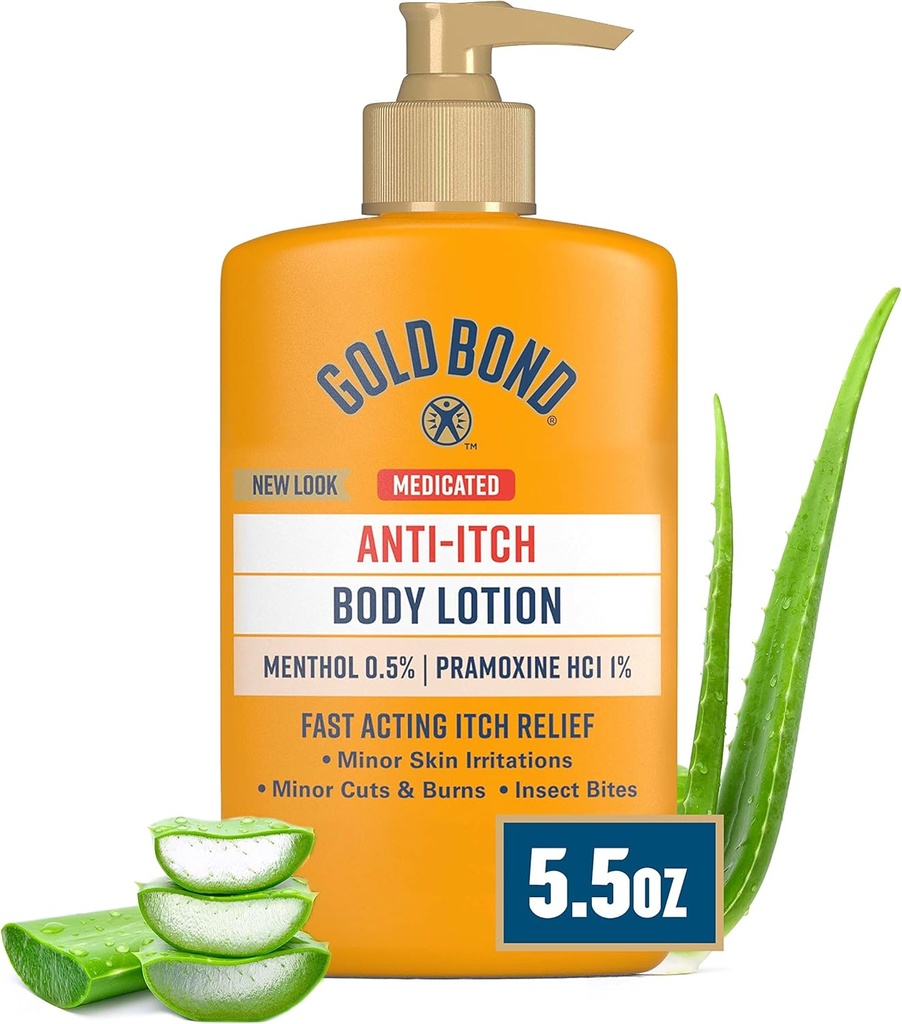 금 노예 Medicated 반대로 Itch 몸 로션 5.5 oz, 스테로이드 자유로운, 빠른 행동 Itch 기복