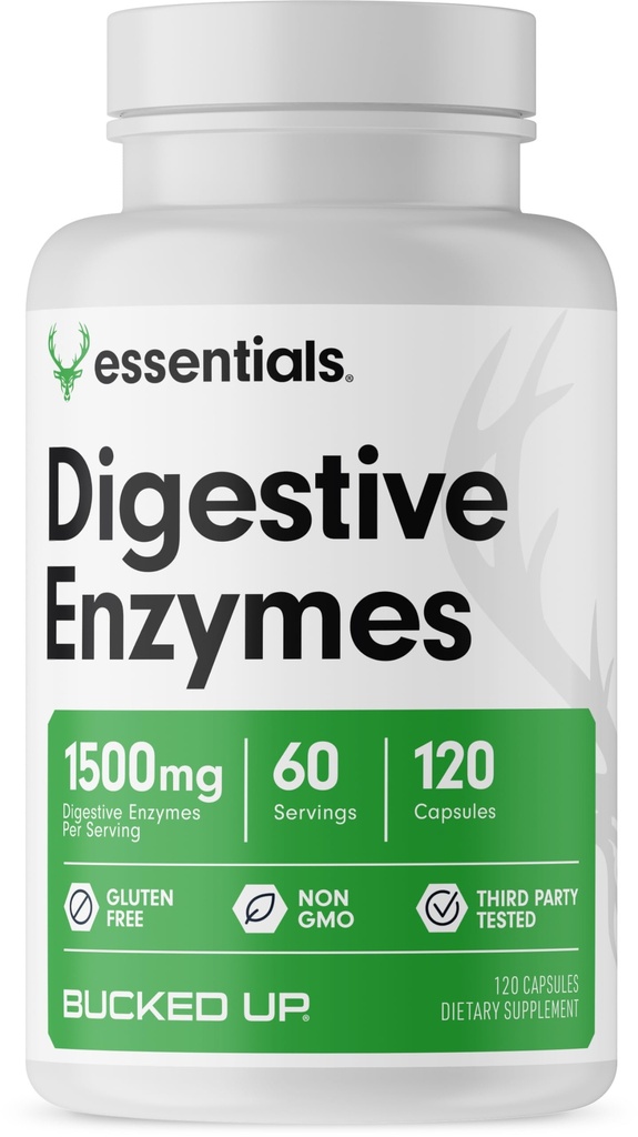 소화 효소 (1500 mg), Essentials (60의 서빙, 120의 캡슐)