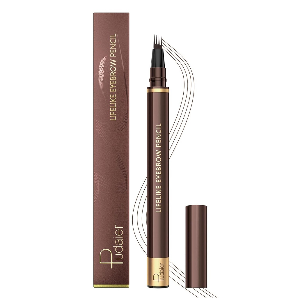 Microblading 눈썹 펜, 4개의 포크 끝을 가진 여자를 위한 마술 눈썹 연필, 방수 Brow 메이크업 펜, 자연적인 보기, 머리 같이 치기, 긴 착용