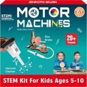 Butterfly EduFields 20in1 STEM Projects Kit for Kids Age Age 5-7 6-8 8-10 | 아이들을위한 줄기 장난감 5 6 7 8 9 10 세 | 모터 기계 - 로봇 및 엔지니어링 장난감 | 6 7 8 9 10 세 선물