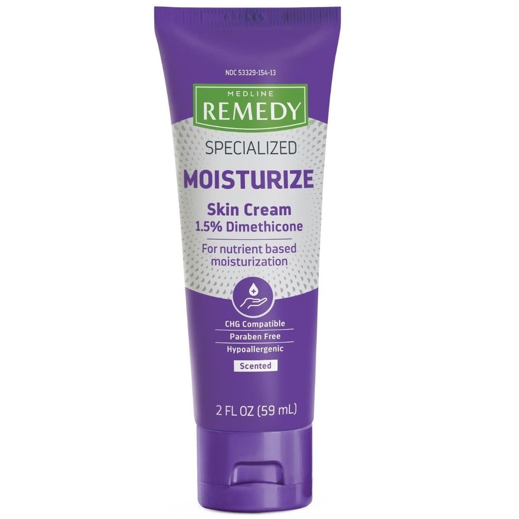 Medline Remedy는 피부 크림 (2개 oz 관), 1.5% Dimethicone, 건조한 피부를 위한 Nourishing Moisturizer, 황산염 자유로운, Paraben 자유로운, Hypoallergenic 몸 크림, 건조한 피부를 위한 매일 로션을 전문화했습니다
