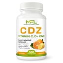 | C D Z | 비타민 C, 1000mg | 비타민 D3, 125mcg | 아연, 25mg | 비 GMO & 글루텐 프리 | 120 채식 캡슐 | 120 서빙