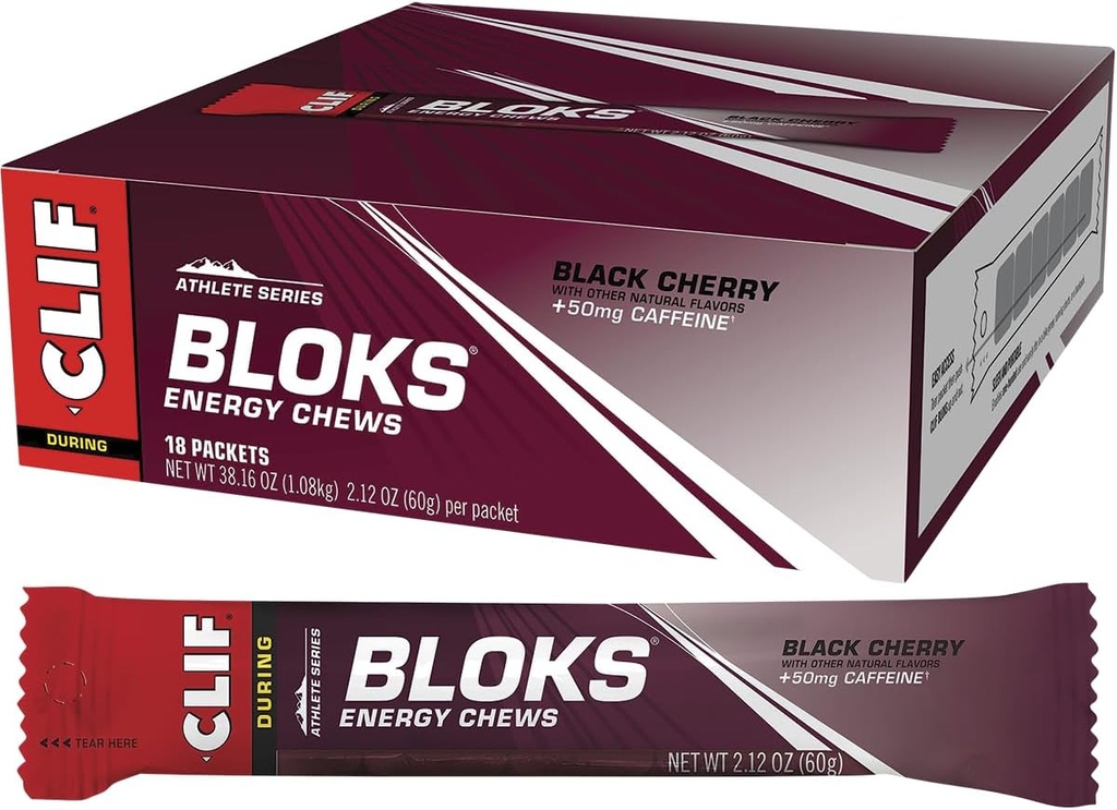 Clif 샷 블로크, 블랙 체리, 2.12 온스 (18의 포장)