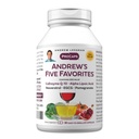 ANDREW LESSMAN 앤드류의 5 좋아하는 30 캡슐 - Coenzyme Q-10, Resveratrol, EGCG, Pomegranate 및 알파 Lipoic 산, 강력한 항산화 지원, 첨가물 없음의 각각 200mg을 제공합니다