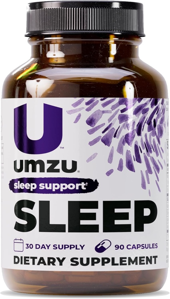 UMZU 마그네슘 수면 지원은 GABA와 L-Theanine, Complete Body Relaxation 및 Mood Support, Non-Melatonin Formula - 180 캡슐을 보충합니다.
