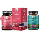 Dong Quai Vitex Chaste Berry & Black Cohosh와 총 Menopause 보충의 번들 천연 호르몬 지원 및 Liver 지원 NAC 보충을 위한 우유 이틀을 가진 지원 NAC 보충
