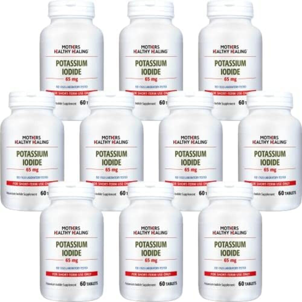 칼륨 Iodide 65 mg KI 보충교재 | 600 칼륨 Iodide 정제 | (짧은 기간 사용 전용) 갑상선 지원을 위한 칼륨 정제 | Iodine - YODO Naciente