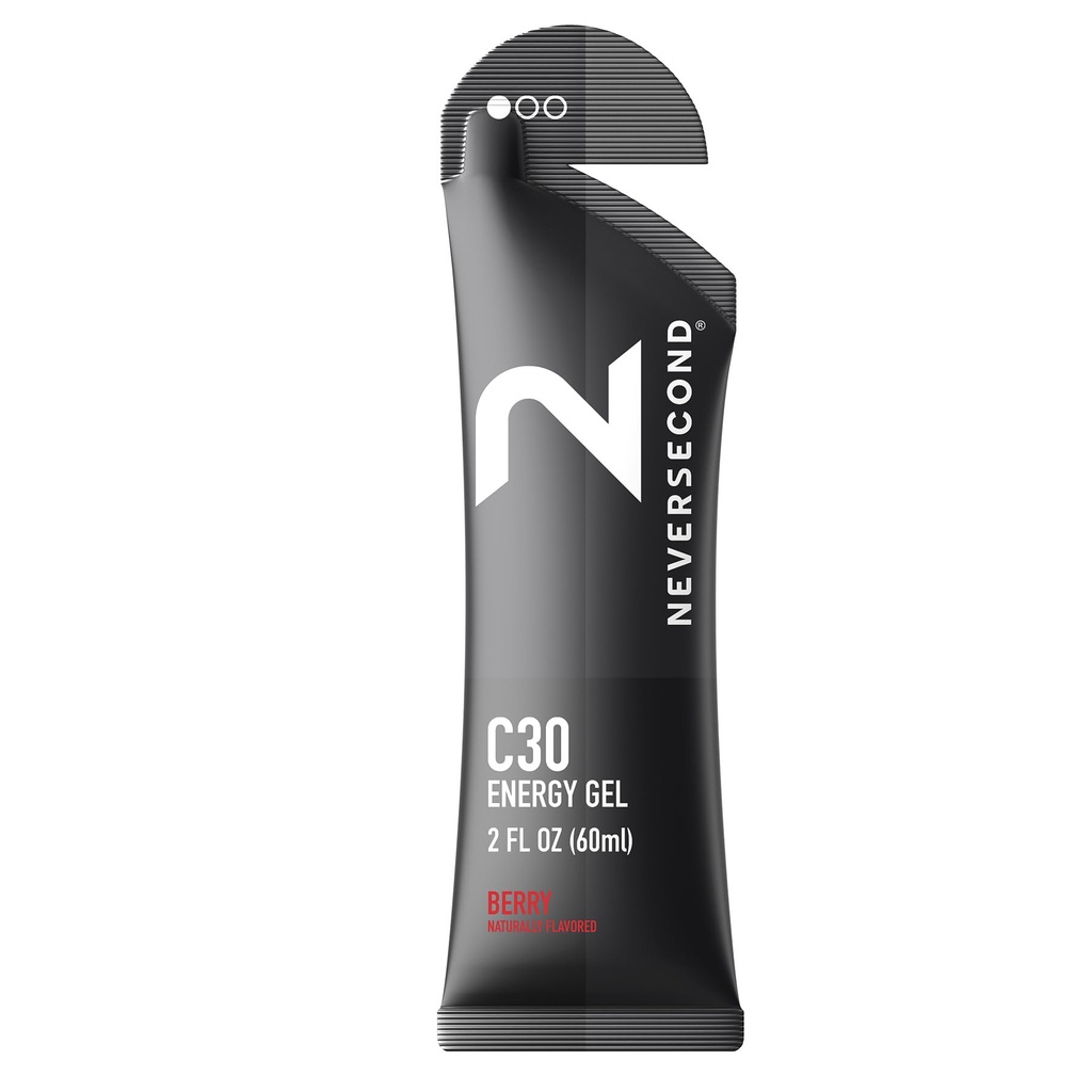 Neversecond C30 에너지 젤, 성능 영양 & Hydration, Ultra Triathlons 용 Never2 에너지 젤, 사이클링 & 마라톤 (베리 맛, 12-Count 팩)