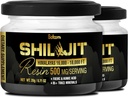 Fulvic Acid, Humic Acid 및 85 + Trace Minerals와 Shilajit Pure Himalayan Organic - 에너지 생산, 면역 시스템 및인지 건강을 지원하는 2Packs 20g - 80 서빙