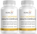 4-in-1 Women’s Hormonal Balance Supplement | 소이 Isoflavones가있는 로즈힙, Pueraria & Evening Primrose | Menstrual Cycle, Menopause, 에너지 레벨 및 건강한 피부 지원 120 Vegan 캡슐
