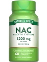 자연의 진실 NAC 보충 | N 아세틸 Cysteine | 무료 양식 아미노산 | 1200 mg | 60 캡슐 | Non-GMO 및 글루텐 무료 보충