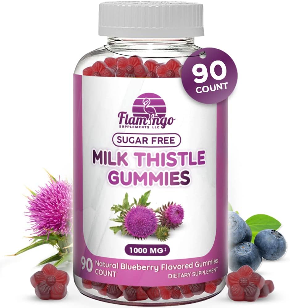 밀크 이틀 Gummies- 자연적으로 맛, 설탕 무료 우유 이틀 1000mg 추출 – Liver Detox, 지원, Renew Cleanse. 우유 이틀 캡슐, 힘, 또는 차에 맛있는 대안 - 90 개