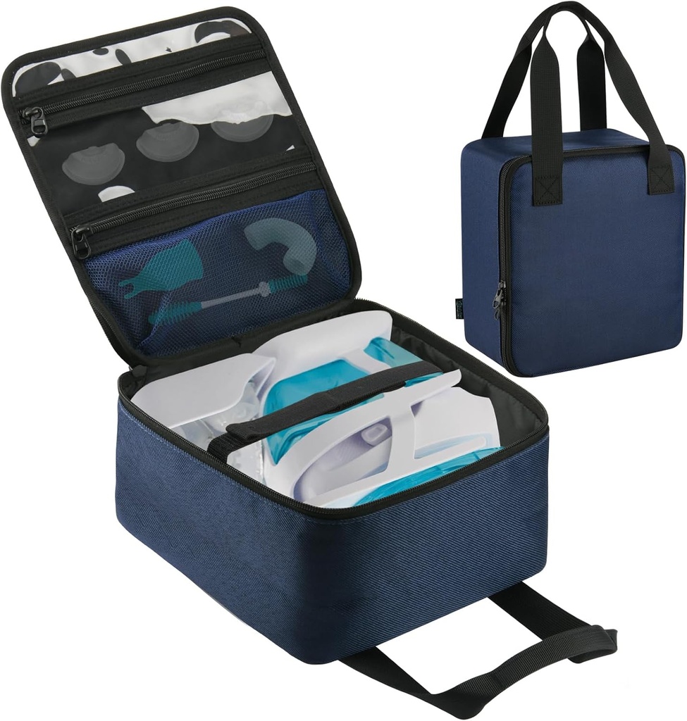 Beautyflier Nose Cleaner Storage Bag, Navage Nasal Irrigation System, Countertop Caddy Portable Neti Pot 휴대용 케이스, 보호 Nose Cleaner Bag 핸들 스트랩 (Bag Only)