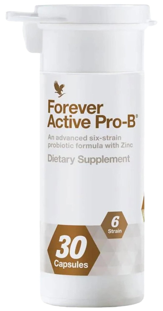 영원히 생활 - Active Pro-B - 8 억 CFU 및 6 개의 Synergistic Strains가있는 고급 Probiotic - Soy 및 Gluten-Free - 30 캡슐